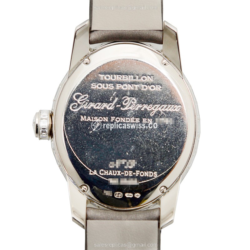 Girard Perregaux 99498B53P7B1AKK7A CATS EYE - Manual Wind - 18kt White Gold - Diamond - Silver Dial - Black Silk Strap - View 3