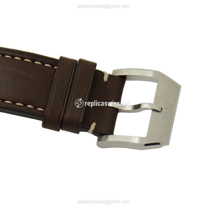 IWC PILOTS Replica - Automatic - Blue Dial - Brown Cowhide - Buckle Clasp - View 4