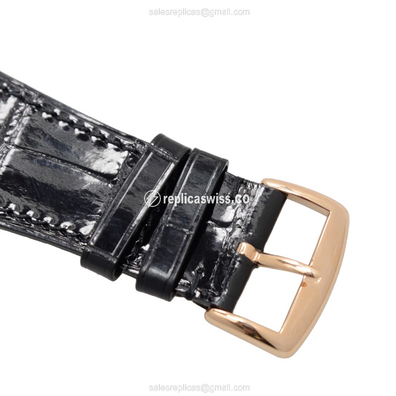 Franck Muller 6000 H SC DT REL R MOP Quartz 18kt Rose Gold - White Dial, Alligator Black Buckle - View 4