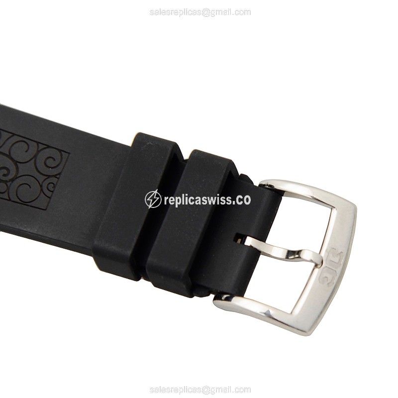 Glashutte PANO Automatic - Stainless Steel - Diamonds - Black Dial - Rubber Strap - Buckle Clasp - View 4