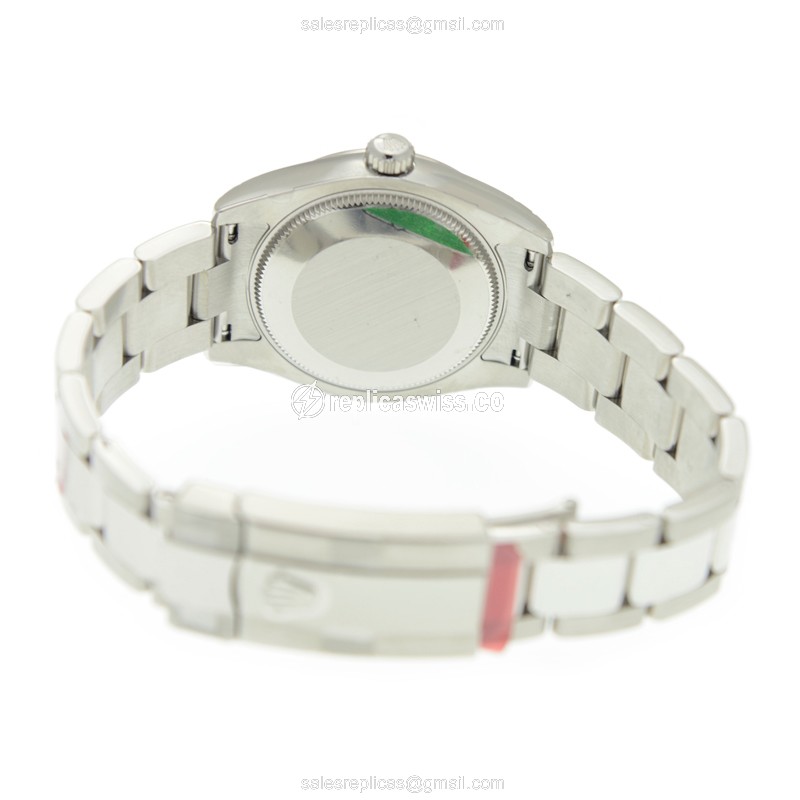Rolex Lady Datejust Replica - Automatic - 18kt White Gold & Steel - Silver Dial - Steel Strap - View 4