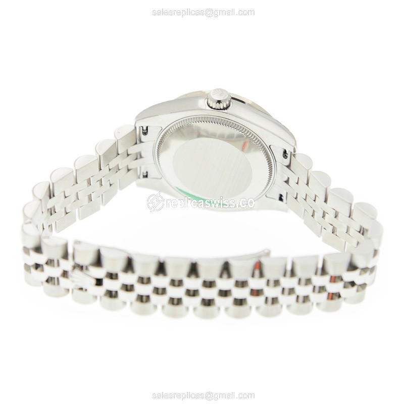 Rolex Datejust Replica - Automatic - 18kt White Gold - Steel Case on Silver - View 4