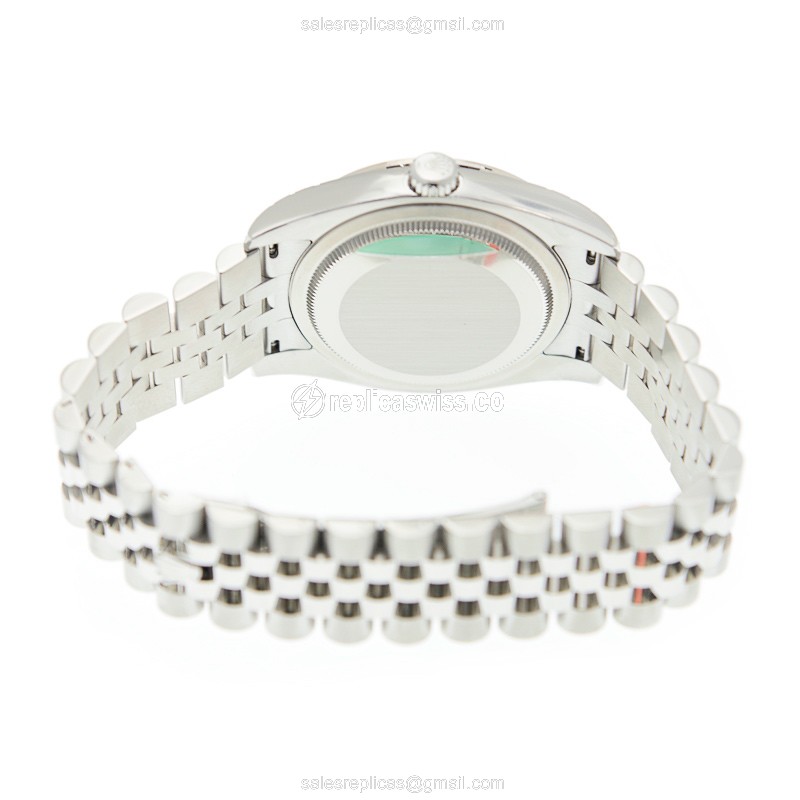 Rolex Lady Datejust Replica - Automatic 18kt White Gold - Pink Dial - Steel Case & Band - View 4