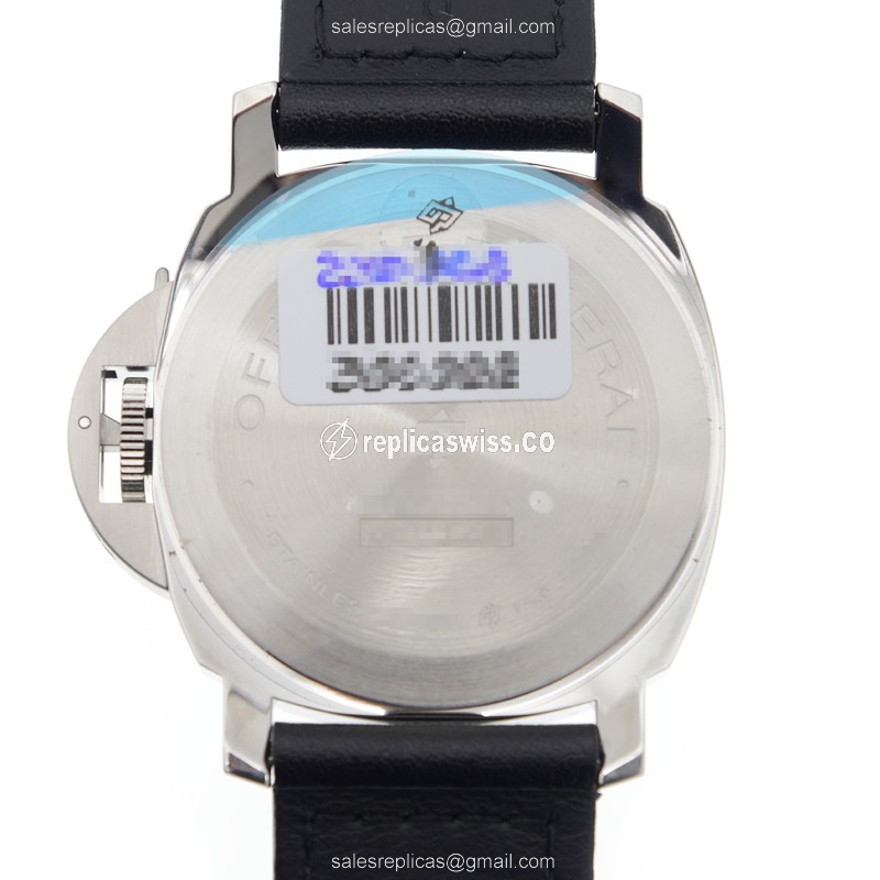 Panerai PAM00631 Replica - Manual Wind - Steel Case - Black Dial - Black Cowhide Strap - Buckle Clasp - View 3