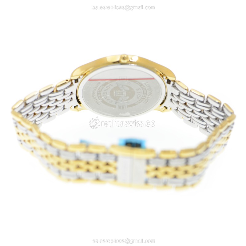 Longines Lyre Replica - Quartz - Gold-Plated & Steel - White Dial - Gold PVD Strap - View 4