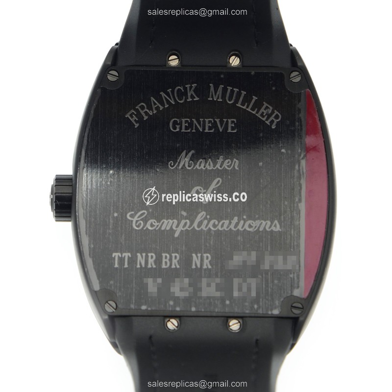 Franck Muller V 45 SC DT TT NR BR NR Vanguard - Titanium, Black, Automatic, Alligator - View 3