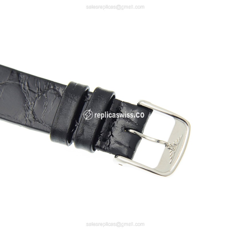 Longines LA GRANDE Quartz - Stainless Steel Case, White Dial, Black Alligator Strap - View 4