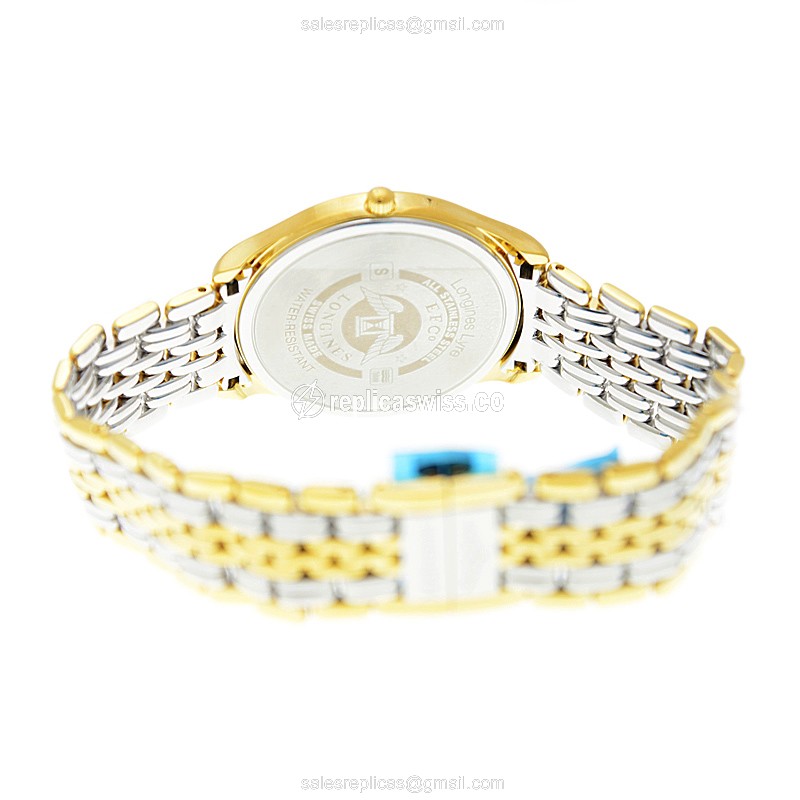 Longines Lyre Replica - Quartz - Gold Plated Case - White Dial, Gold PVD Strap - View 4