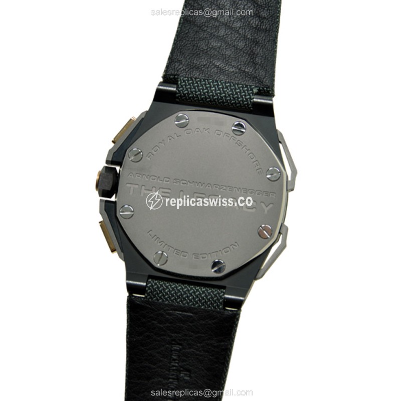 Automatic Ceramic ROYAL OAK OFFSHORE Replica - AP 26378IO.OO.A001KE.01 - Black Dial, Fabric Strap - View 3