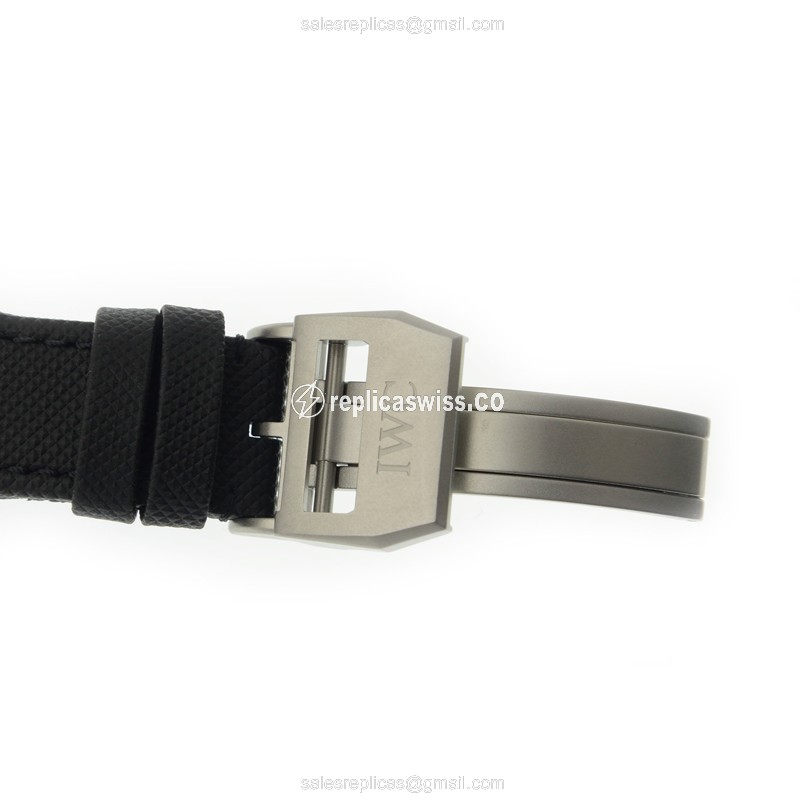 IWC PILOTS Replica - Automatic - Ceramic Case - Black Dial - Black Cowhide Strap - View 3
