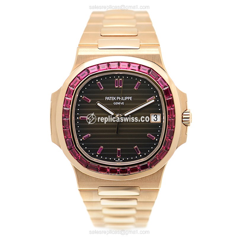 Patek Philippe 5723-112R-001 NAUTILUS Automatic 18kt Rose Gold & Diamonds - View 2