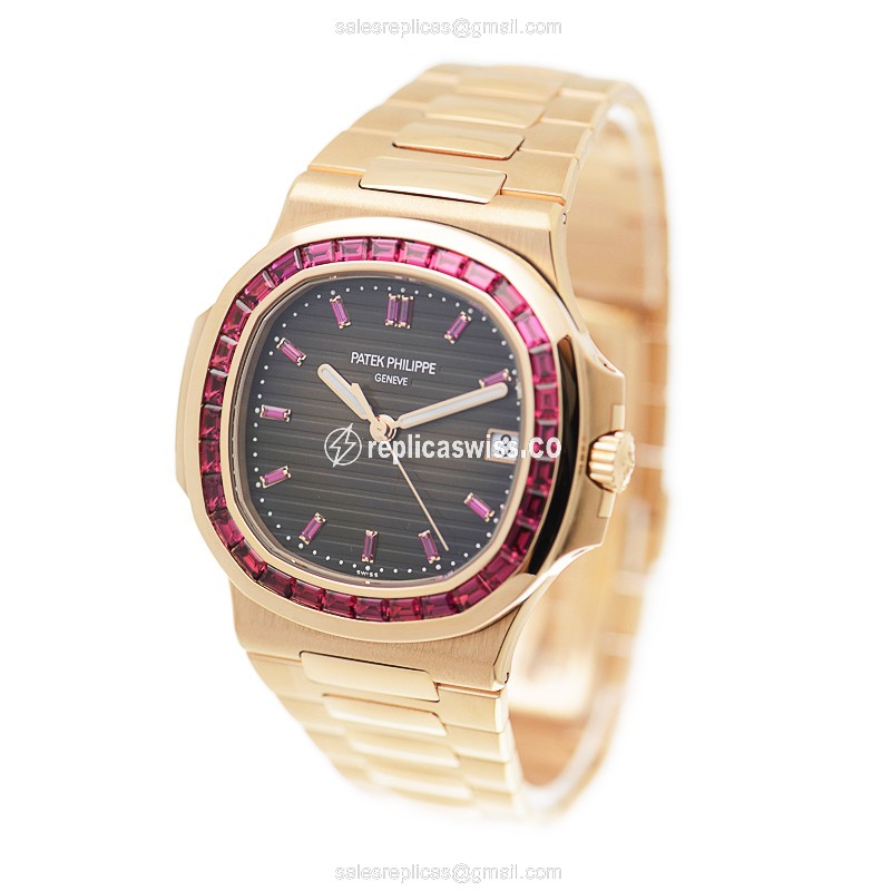 Patek Philippe 5723-112R-001 NAUTILUS Automatic 18kt Rose Gold & Diamonds - View 3