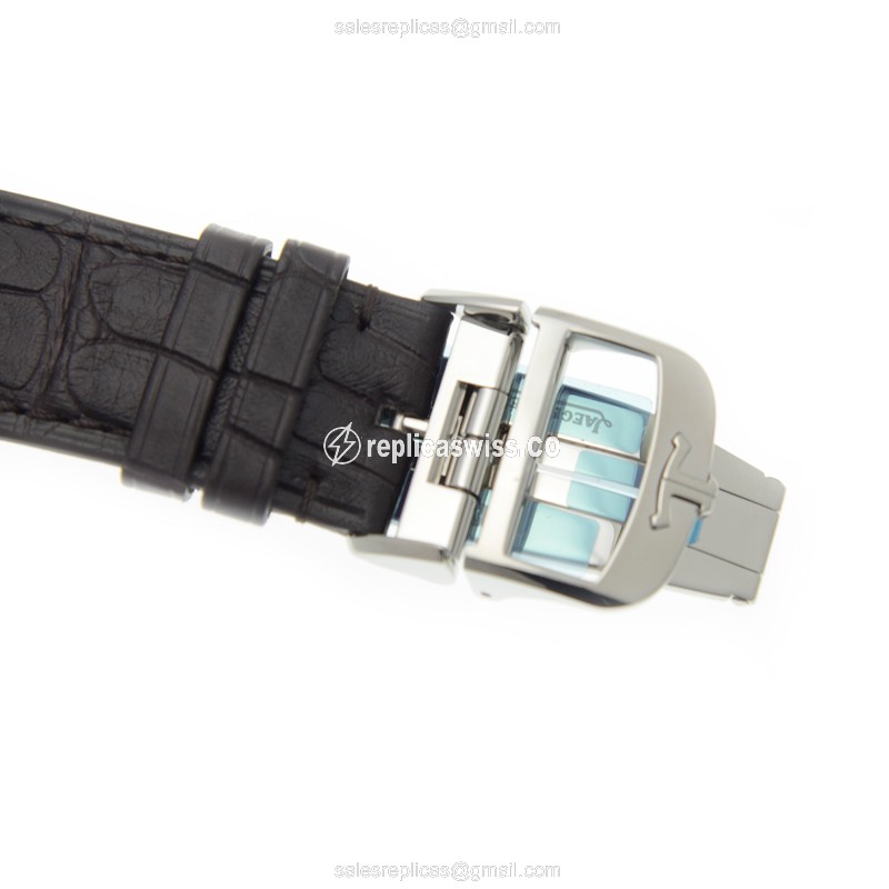 Jaeger-Lecoultre Q1288430 Replica - Automatic - Gold Dial - Steel Case - Brown Alligator Strap - View 4