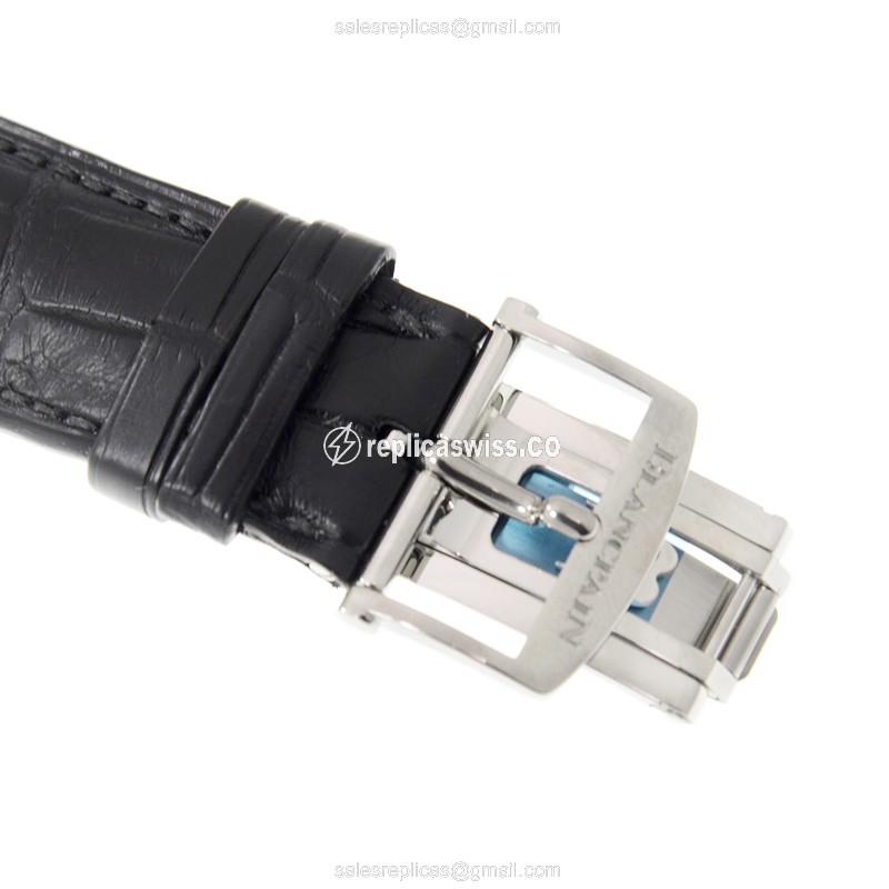 Blancpain Villeret 6669-1127-55B - Automatic - Steel - White Dial - Alligator Black Strap - View 4