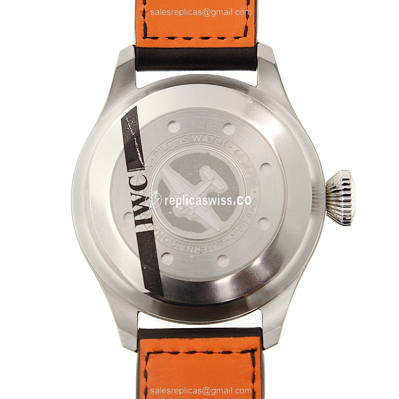 IWC PILOTS Automatic - Black Dial - Stainless Steel Case - Black Cowhide - Clasp - View 4