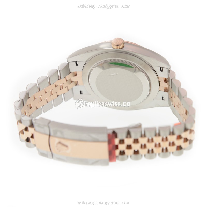 Rolex DATEJUST Replica - Automatic - 18kt Rose & Steel - Pink Dial - Gold Clasp - View 4