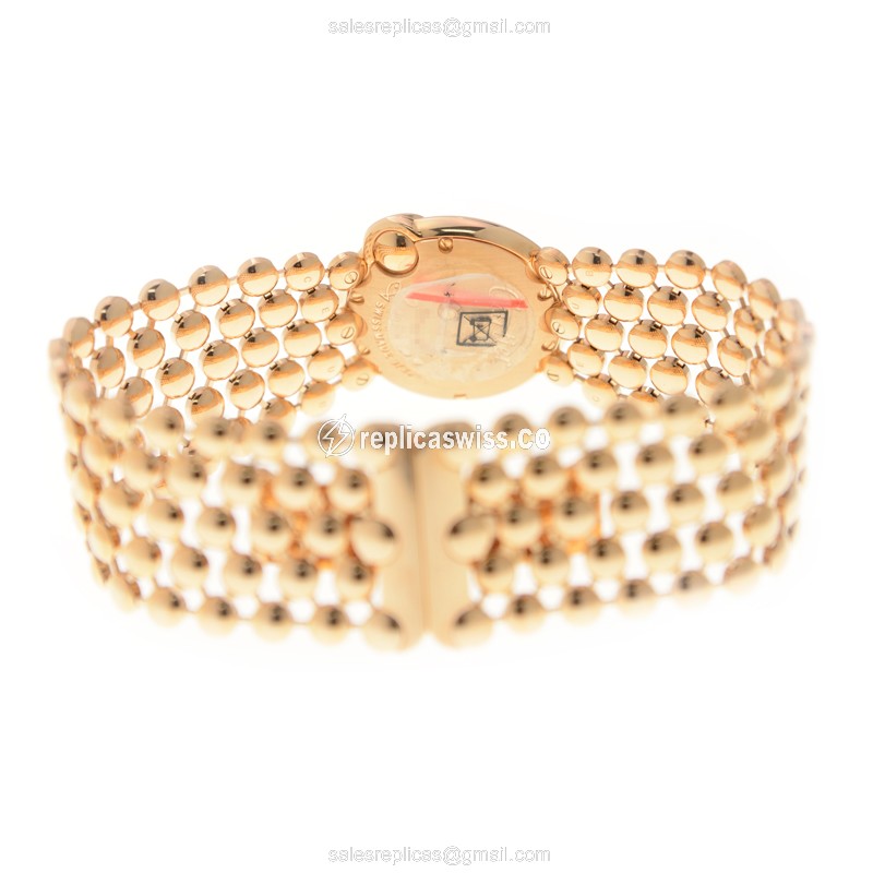 Cartier Ballon Bleu Replica - Quartz - 18kt Rose Gold - Diamonds - White Dial - View 4