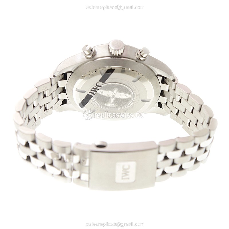 IWC PILOTS Replica - Automatic - Stainless Steel - Gray Dial - Silver Clasp - Steel Strap - View 4