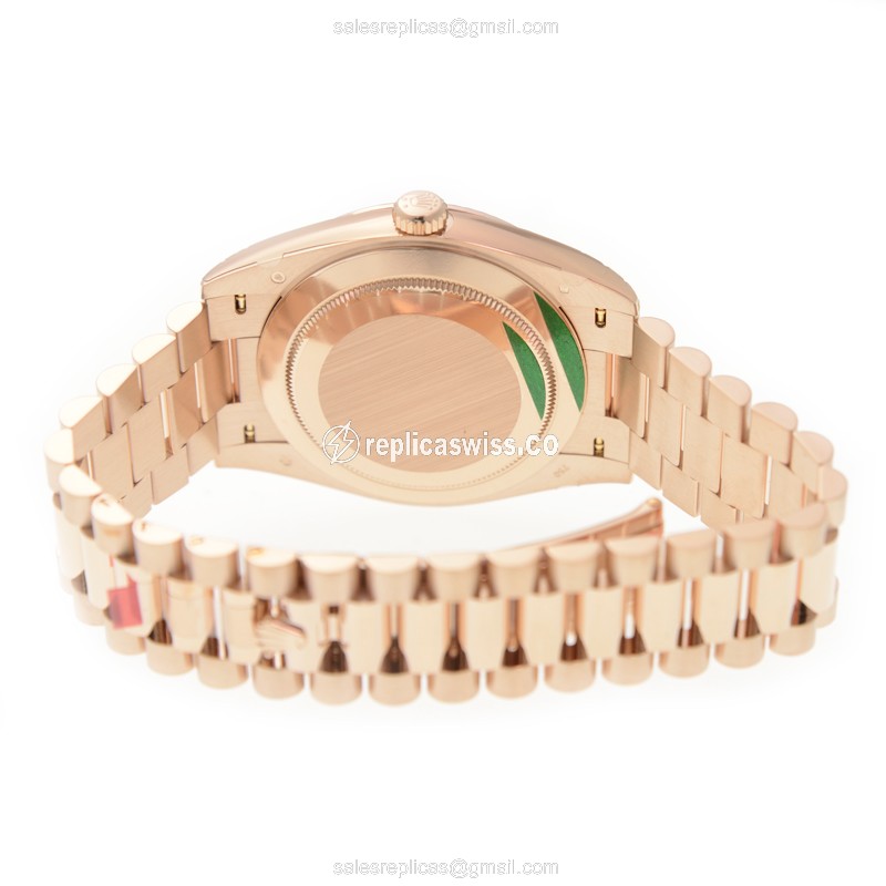 Rolex Day-Date Replica - Automatic - Green Dial - 18kt Gold - View 4