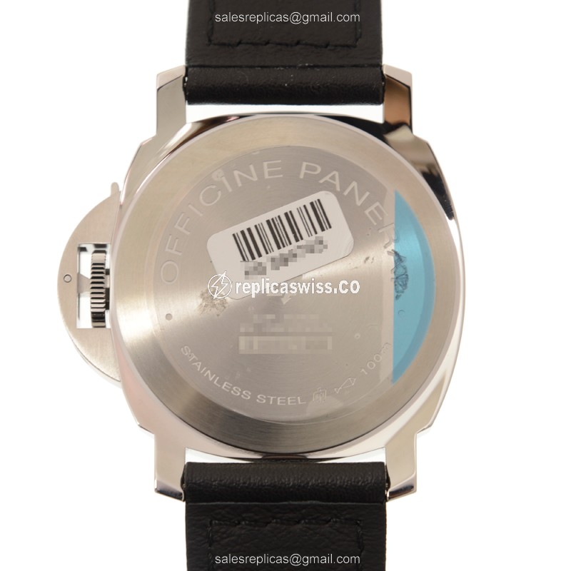 Panerai PAM01000 LUMINOR - Manual - Steel Case - Black Dial - Black Cowhide Strap - Buckle Clasp - View 3