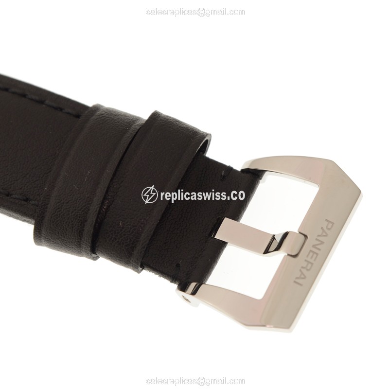 Panerai PAM01000 LUMINOR - Manual - Steel Case - Black Dial - Black Cowhide Strap - Buckle Clasp - View 4