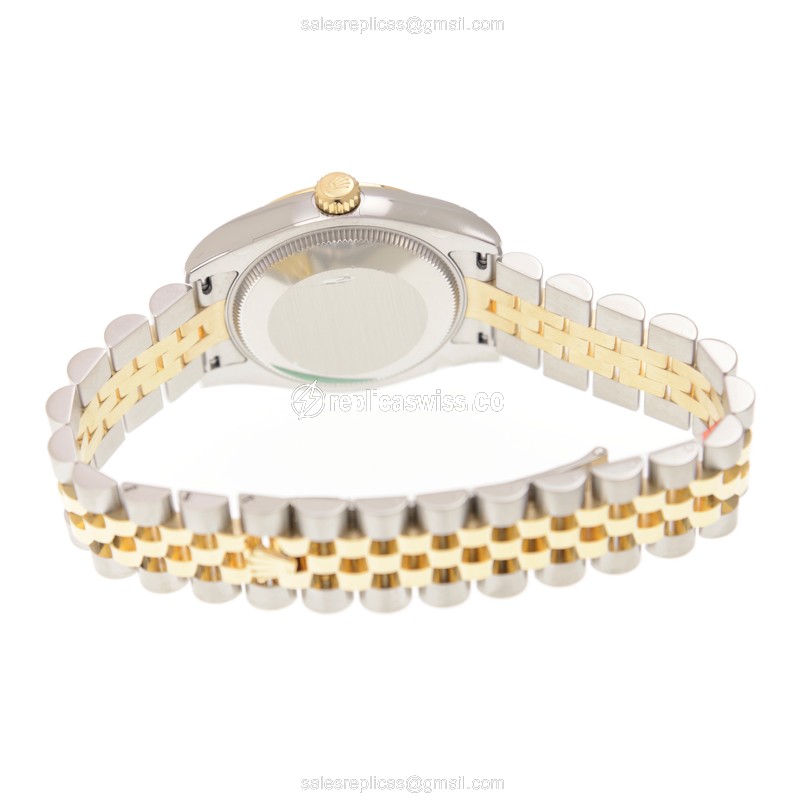 Rolex Datejust Replica - Automatic - 18kt Gold & Steel - Silver Dial - View 4