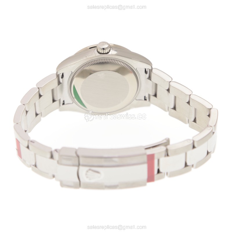 Rolex Datejust Replica - Automatic - White Gold - Gray Dial, Steel Strap - View 4