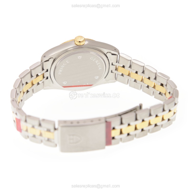 Tudor Glamour Date Replica - Automatic - Gold & Steel Case - Gold Dial & Strap - View 4