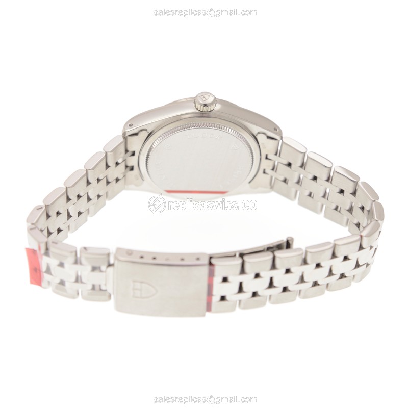 Tudor Heritage Advisor Replica - Automatic 18kt Gold - Silver Dial - Steel Strap - View 4