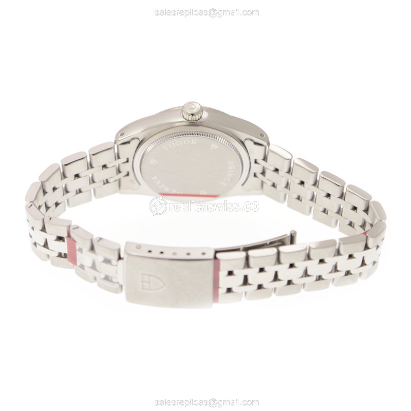 Tudor Heritage Advisor Replica - Automatic - 18kt White Gold - Silver Dial - Steel Strap - View 4