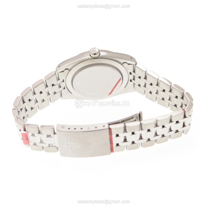 Tudor Prince Date Replica - Automatic - 18kt White Gold & Steel - Silver Dial - Steel Strap - View 4