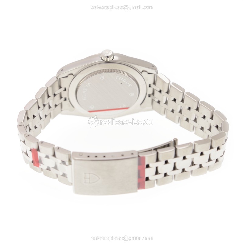 18kt White Gold Tudor PRINCE DATE - Automatic - Steel Case - Silver Dial - Steel Strap - View 4