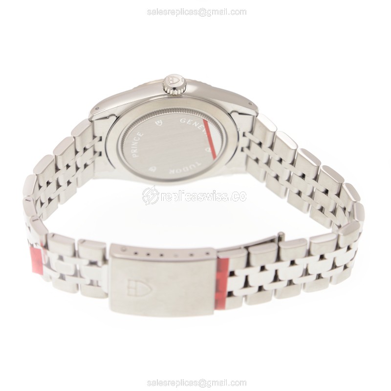 Tudor Prince Date-Day Replica - Automatic - Steel Case - Silver Dial - Silver Strap - View 4