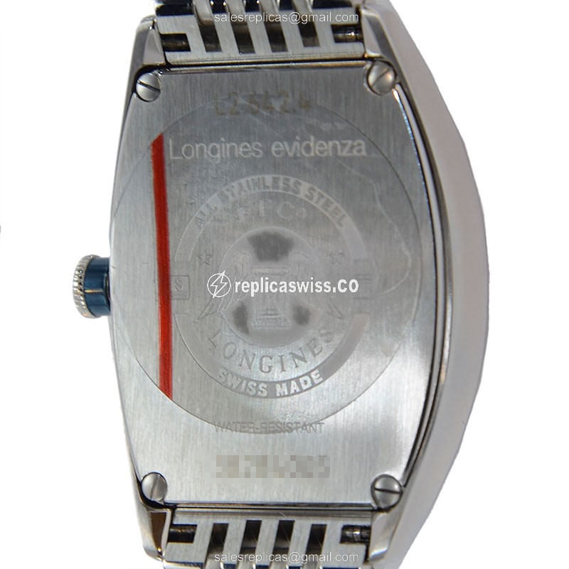 Longines EVIDENZA Automatic - Stainless Steel - Black Dial on Silver Steel Strap - View 4