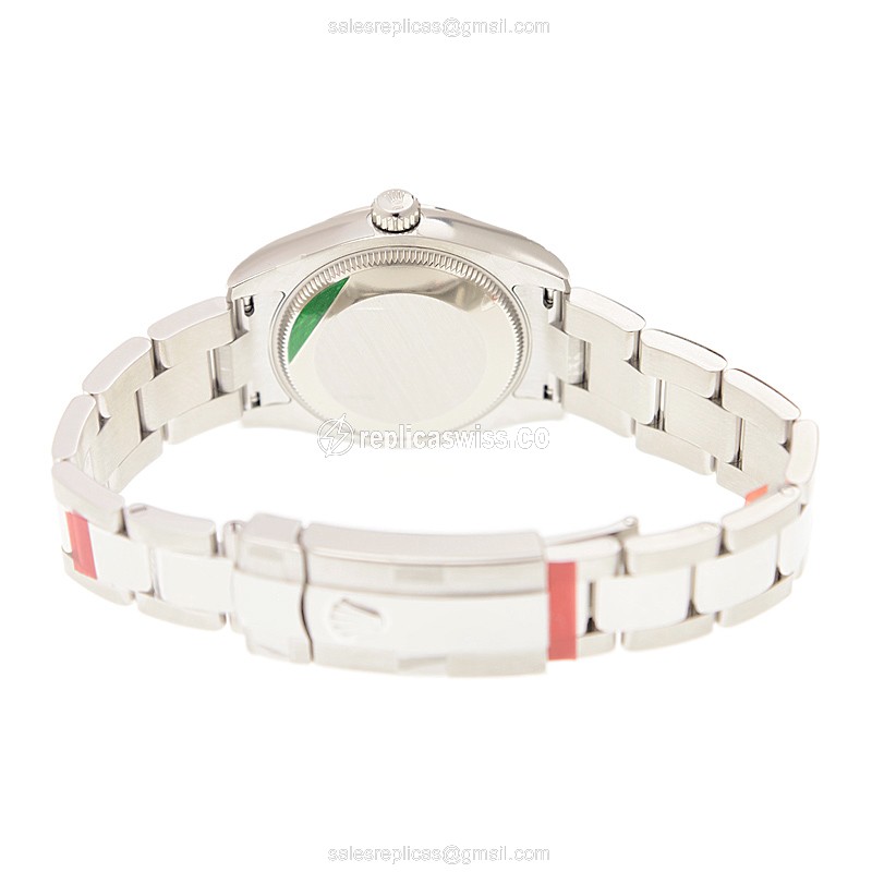 Rolex Datejust Replica - Automatic - White Gold & Steel - Gray Dial - Silver Clasp & Steel Strap - View 4