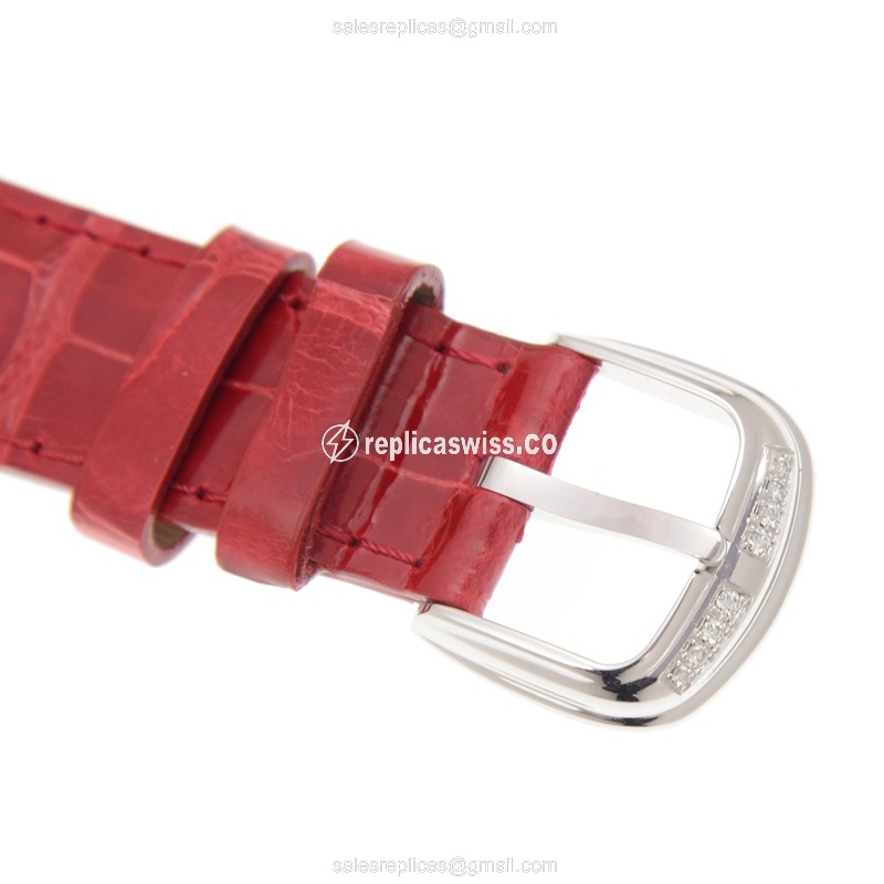 Franck Muller 2852 QZ COL DRM MOP D 1R Curvex Quartz - White Dial - Red Alligator - Buckle Clasp - View 4