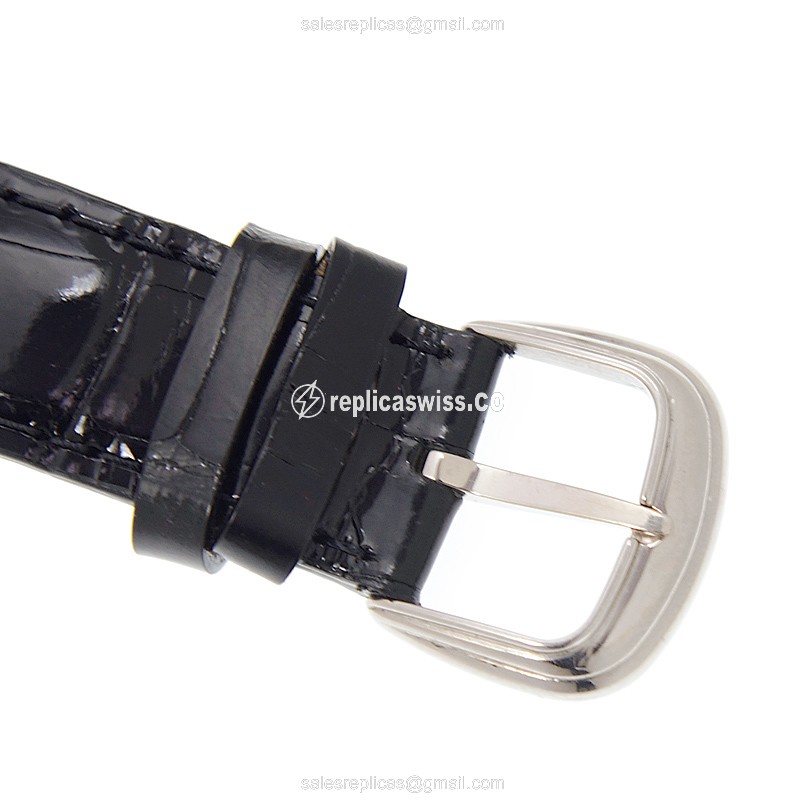 Franck Muller 5850 SC CINTREE Curvex Replica - Automatic - 18kt White Gold - White Dial, Black Alligator Strap - View 4