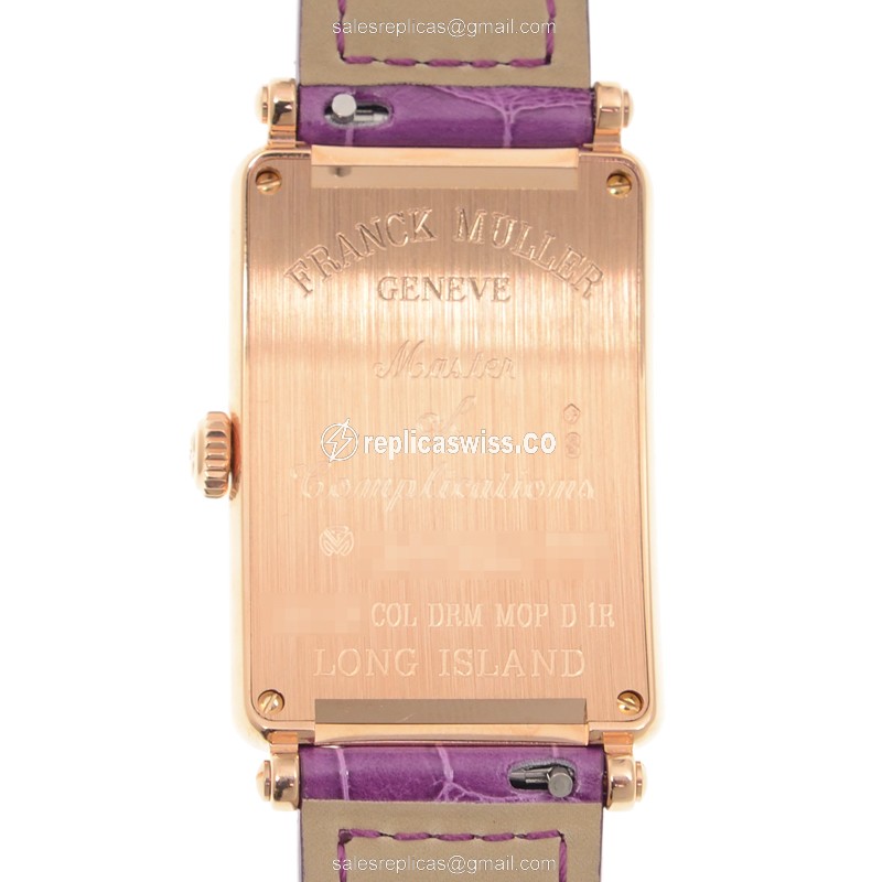 Franck Muller 952 QZ COL DRM MOP D 1R Replica - Quartz - White Dial - 18kt Rose Gold Case, Diamond Bezel - View 3