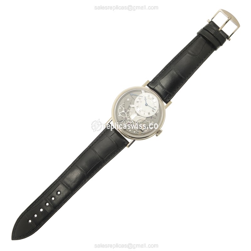 Breguet Tradition 7097BB/G1/9WU - Automatic 18kt White Gold - Silver Dial, Black Alligator Strap - View 2