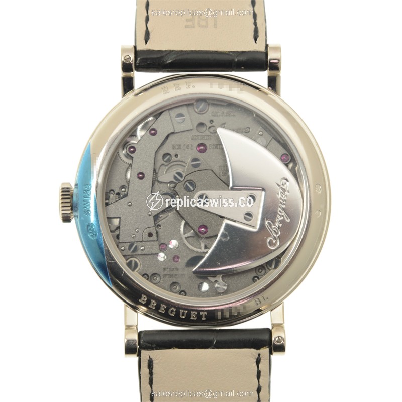 Breguet Tradition 7097BB/G1/9WU - Automatic 18kt White Gold - Silver Dial, Black Alligator Strap - View 3