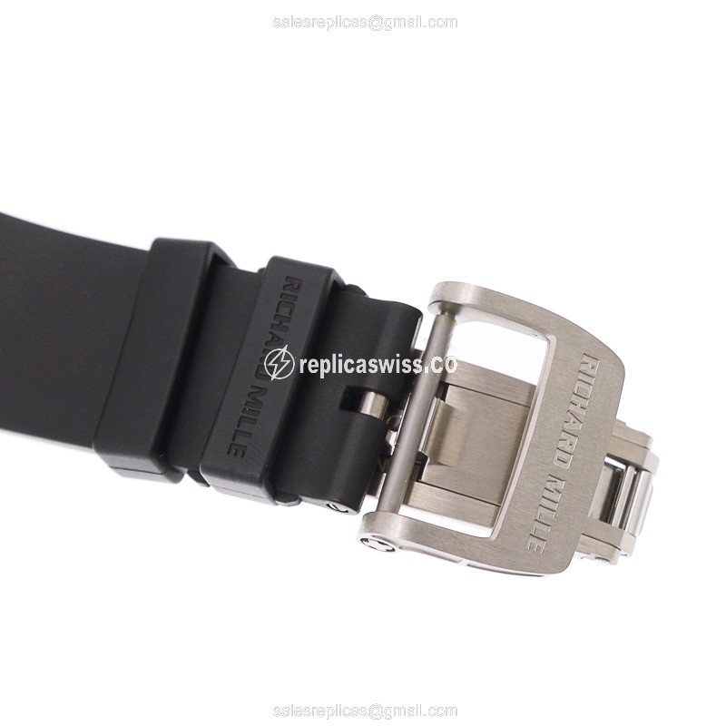 Richard Mille RM11-01 AN TI - Automatic - Titanium Case - Silver Dial - Black Rubber Strap - View 4