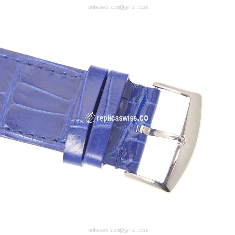 Franck Muller 1200 CH COL DRM Ladies - Automatic - Steel Case, White Dial, Blue Alligator Strap - View 4