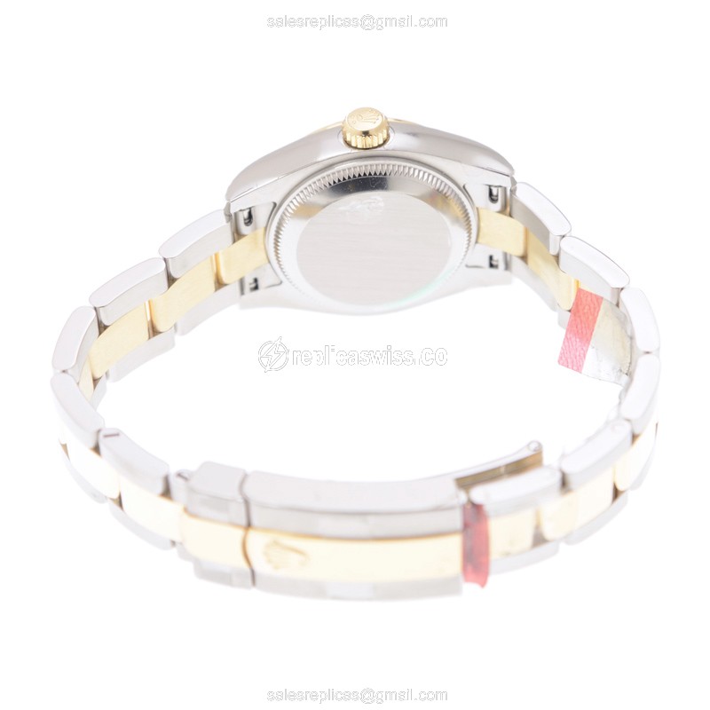 Rolex Datejust Replica - Automatic - White Dial - 18kt Gold & Steel - Gold Clasp - View 4