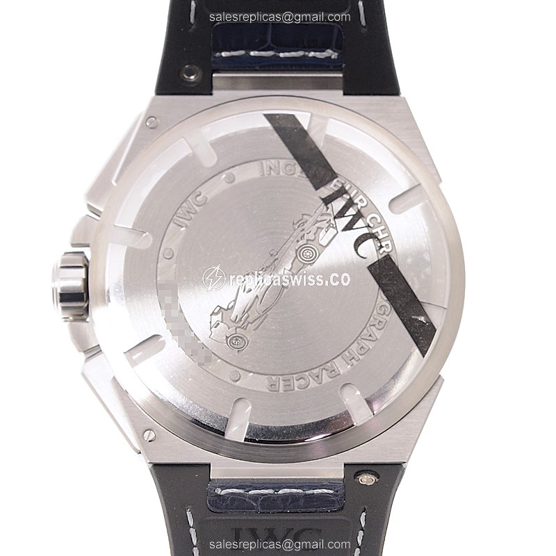 IWC Ingenieur Automatic - Stainless Steel - White Dial - Blue Rubber Strap - View 3