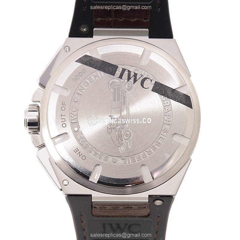 IWC Ingenieur Replica - Automatic - Brown Dial - Steel Case - Brown Rubber Strap - View 3