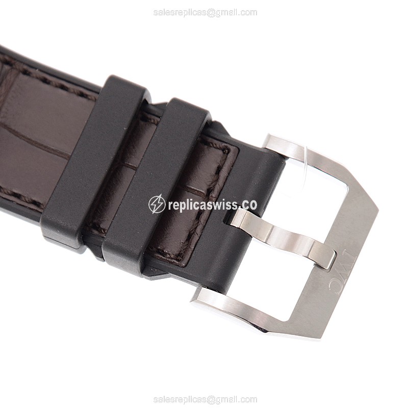 IWC Ingenieur Replica - Automatic - Brown Dial - Steel Case - Brown Rubber Strap - View 4