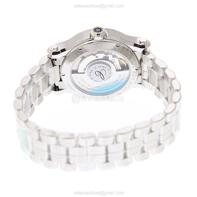 Chopard Happy Sport Replica - Automatic - Steel Case - Silver Dial - Steel Band - View 4