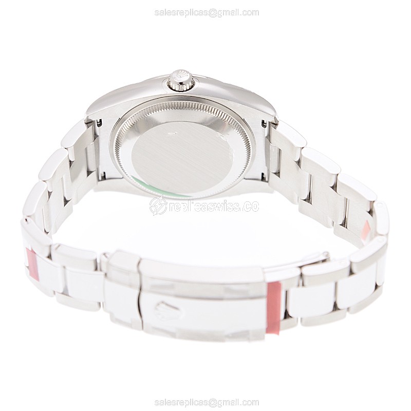 Rolex DATEJUST Replica - Automatic - Steel Case - Pink Dial, Silver Clasp & Steel Strap - View 4