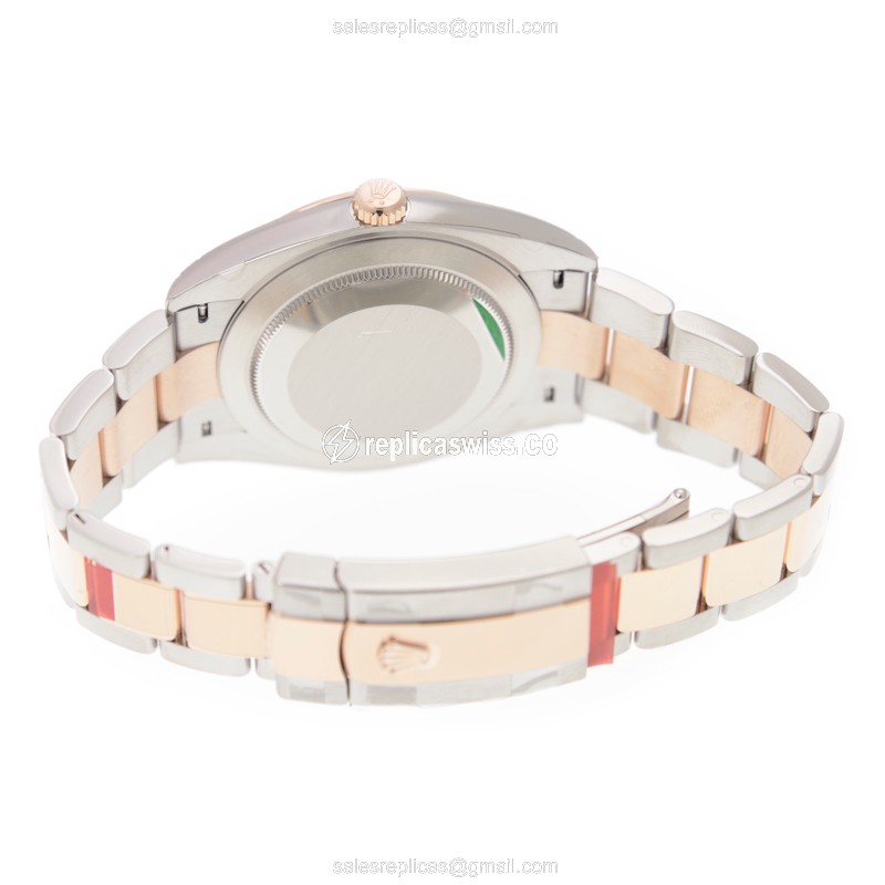Rolex Datejust Replica - Automatic - Pink Dial - 18kt Gold & Steel - 40mm - View 4