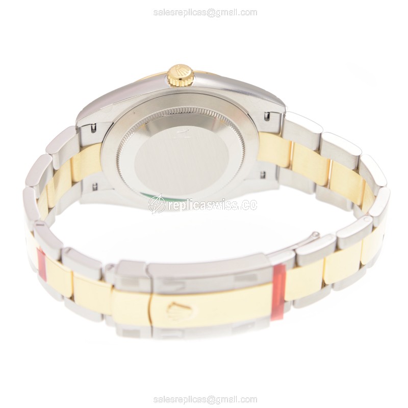 Rolex DATEJUST Replica - Automatic - Gold Case, Gold Dial - 18kt Steel Bracelet - View 4